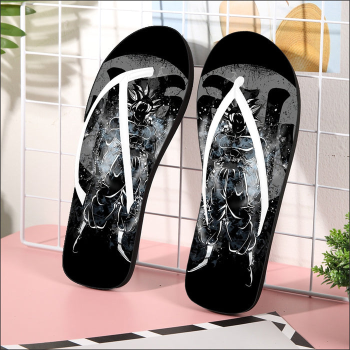 Goku Ultra Instinct Black Flip Flops