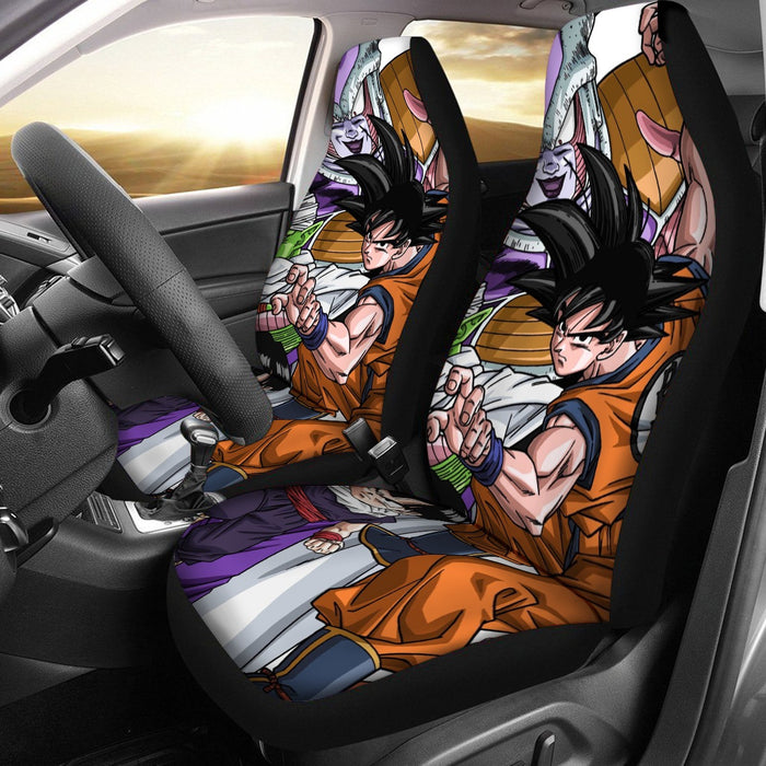 DBZ Goku Fighting Stance Gohan Piccolo Krillin Vegeta Frieza Color Car Seat Cover