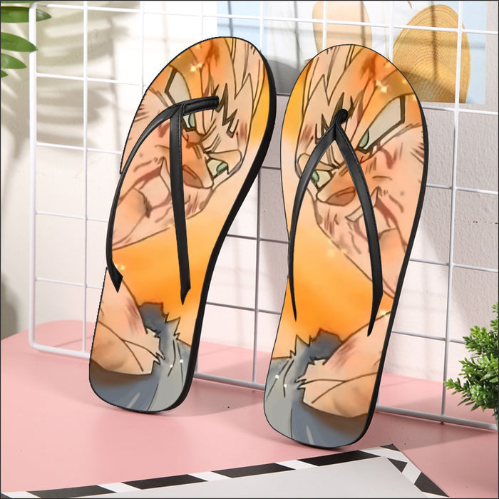 Majin Vegeta Sacrifice Battle Super Saiyan Extraordinary 3D Flip Flops