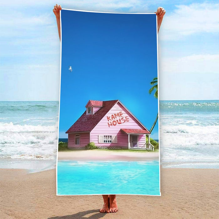 DBZ Master Roshi's Kame House Relax Vibe Concept Graphic Beach Towel