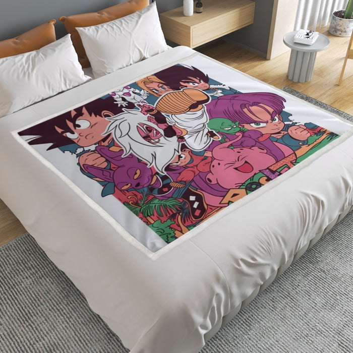 Kid Versions Of Dragon Ball Z Characters Household Warm Blanket