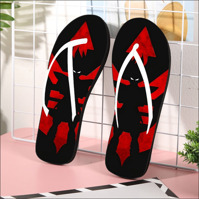 Dragon Ball Z Vegeta Shadow Cool Red Vegeta Symbol Flip Flops