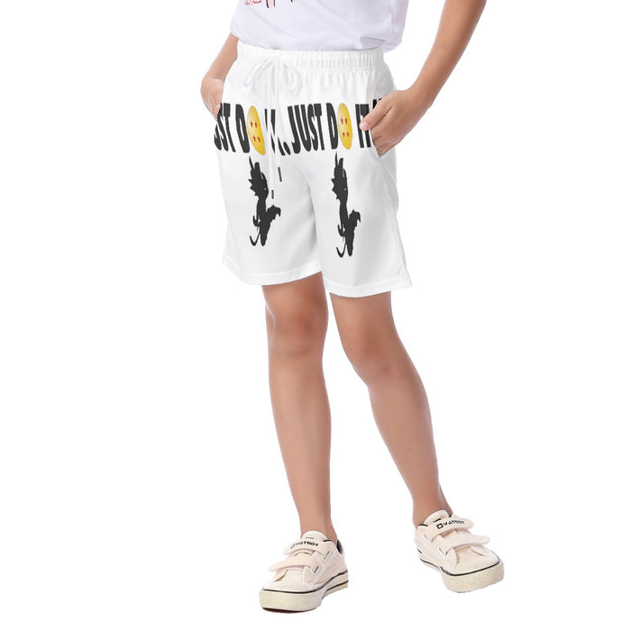 Just Do It Slogan Dragon Ball Kid Goku Dope Black Kid's Beach Shorts