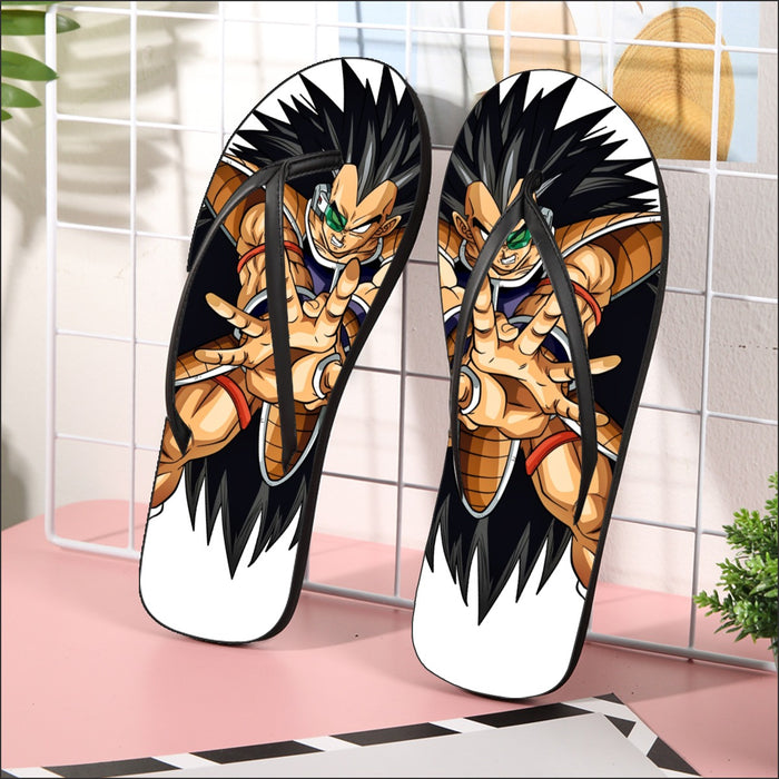 Dragon Ball Z Awesome Saiyan Raditz Fighter Stance Flip Flops