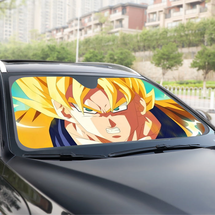 Dragon Ball Goku Super Saiyan Hero Thunder Design Street Style Windshield Sunshade