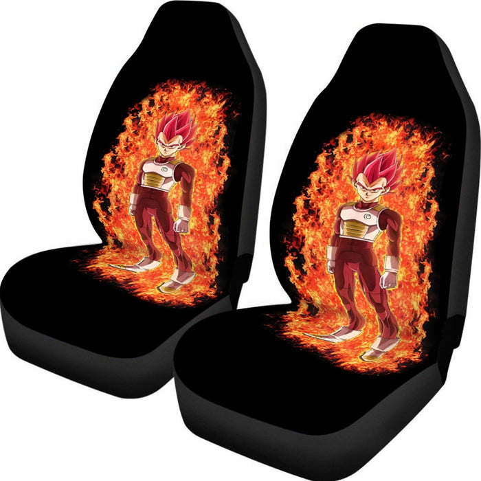 DBZ Vegeta Super Saiyan God Whis Symbol Fire Aura Streetstyle Car Seat Cover