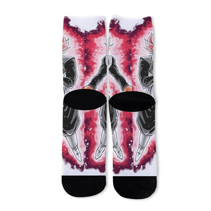 Dragon Ball Super Black Goku Rose 2 Super Saiyan Grin Socks