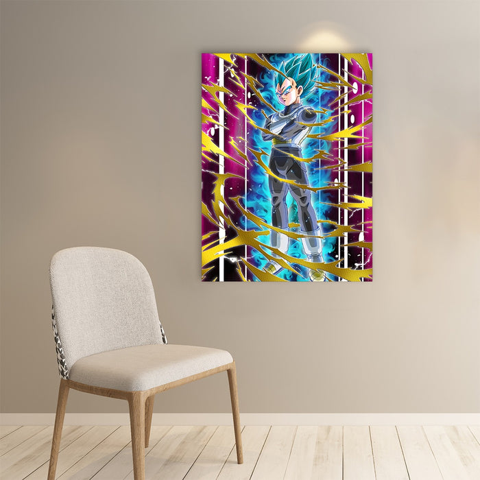 Dragon Ball Vegeta Super Saiyan God Blue SSGSS Aura Power Dope Design Paper poster