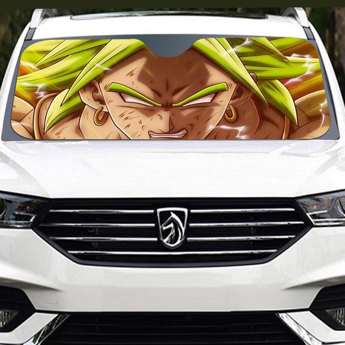 Dragon Ball Super Legendary Super Saiyan Broly White Eyes Custom Windshield Sunshade