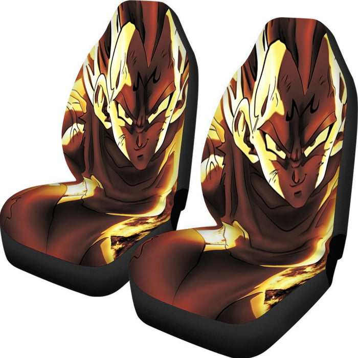 Dragon Ball Z Dope Majin Vegeta Grin Yellow Aura  Car Seat Cover