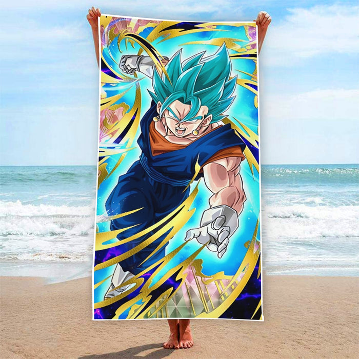 Dragon Ball Super Vegito Ultra Instinct Cool Colorful Beach Towel