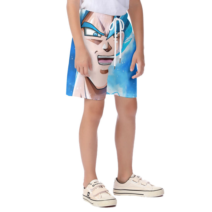 Dragon Ball Vegito Portrait Full Print Cool Design Kid's Beach Shorts