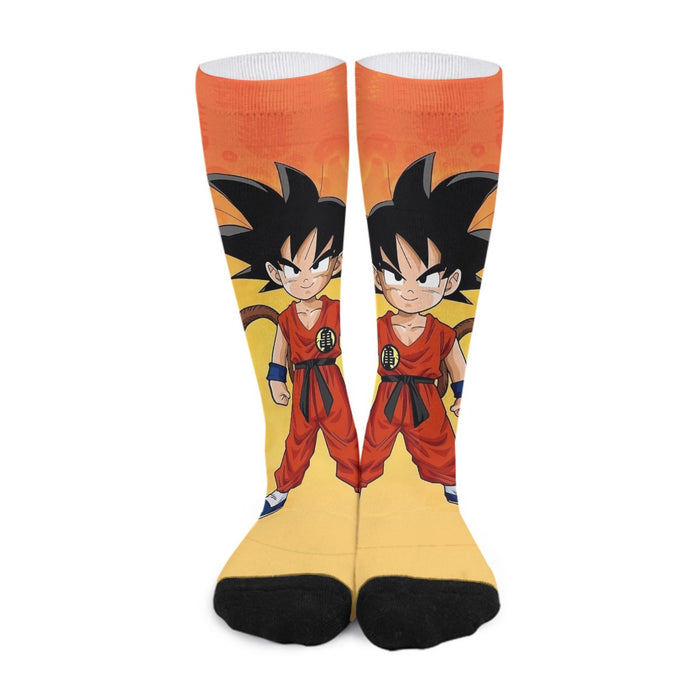 Cute Young Kid Goku Yellow Dragon Ball 3D Socks