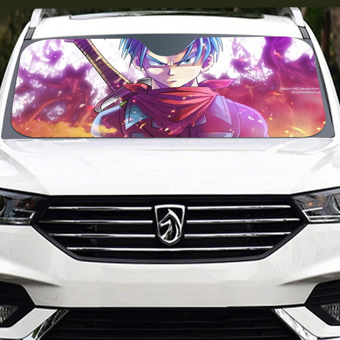 Future Trunks DBS Powerful Fighter Super Saiyan Cool Trendy Windshield Sunshade