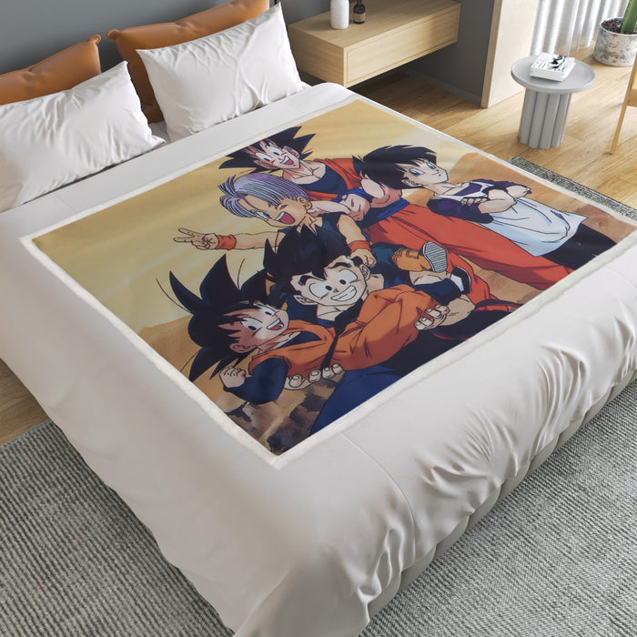 Dragon Ball Son Goku Happy Family Household Warm Blanket