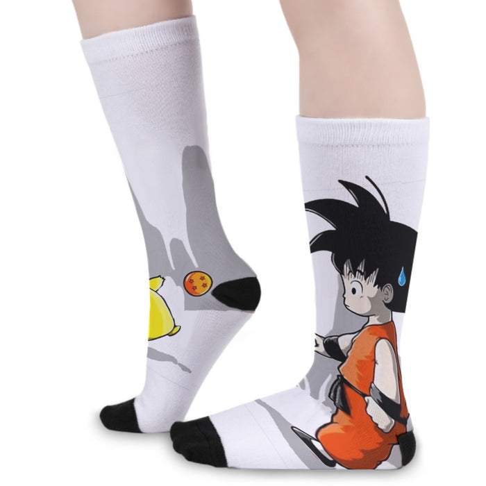 Goku Throwing A Dragon Ball At Pikachu  Socks