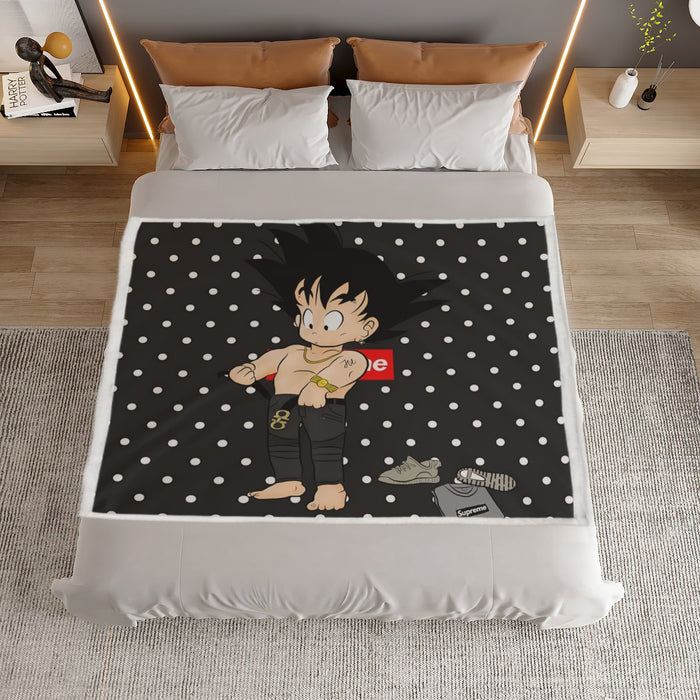 Dragon Ball Supreme Goku Kid Gangster Style Cool Household Warm Blanket