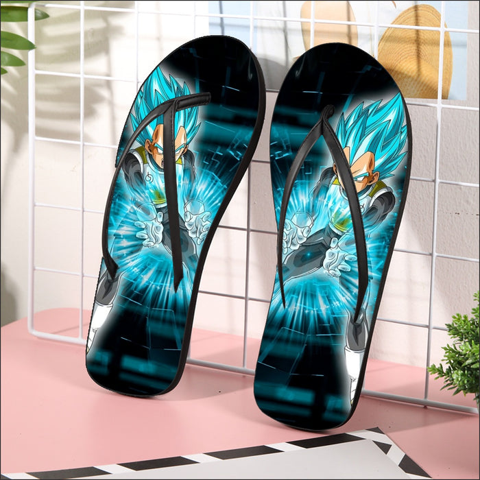 Dragon Ball Super Vegeta Blue Double Galick Gun Epic Flip Flops