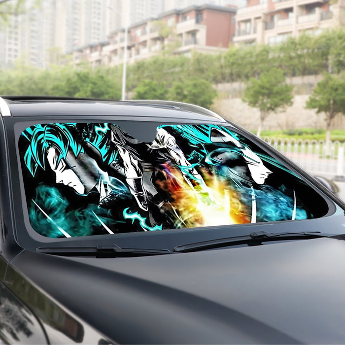 Dragon Ball Gogeta Super Saiyan Power Up Potara Fusion Design Windshield Sunshade