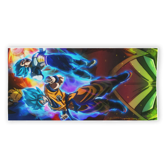 DBZ Legendary Broly Son Goku Vegeta Super Saiyan Blue Beach Towel