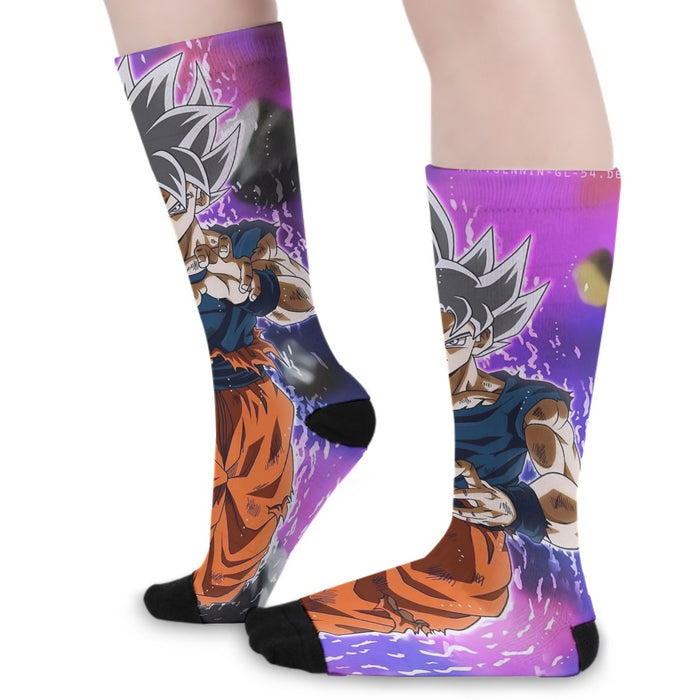 Dragon Ball Z Goku Ultra Instinct Form White Hair Socks