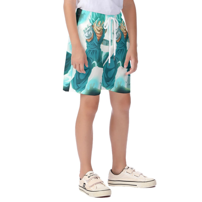 Dragon Ball Vegito Potara Fusion Dope 3D Full Print Kid's Beach Shorts