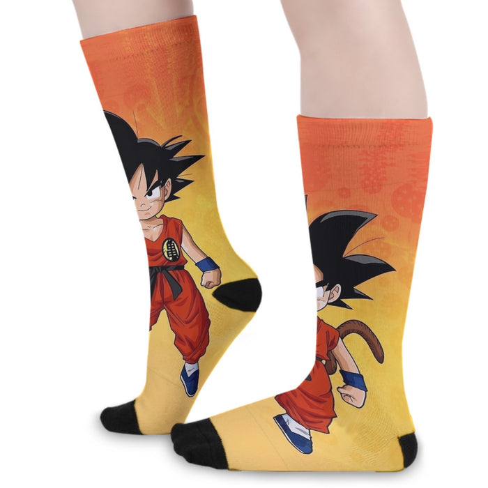 Cute Young Kid Goku Yellow Dragon Ball 3D Socks