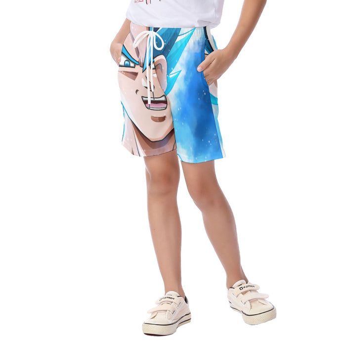 Dragon Ball Vegito Portrait Full Print Cool Design Kid's Beach Shorts