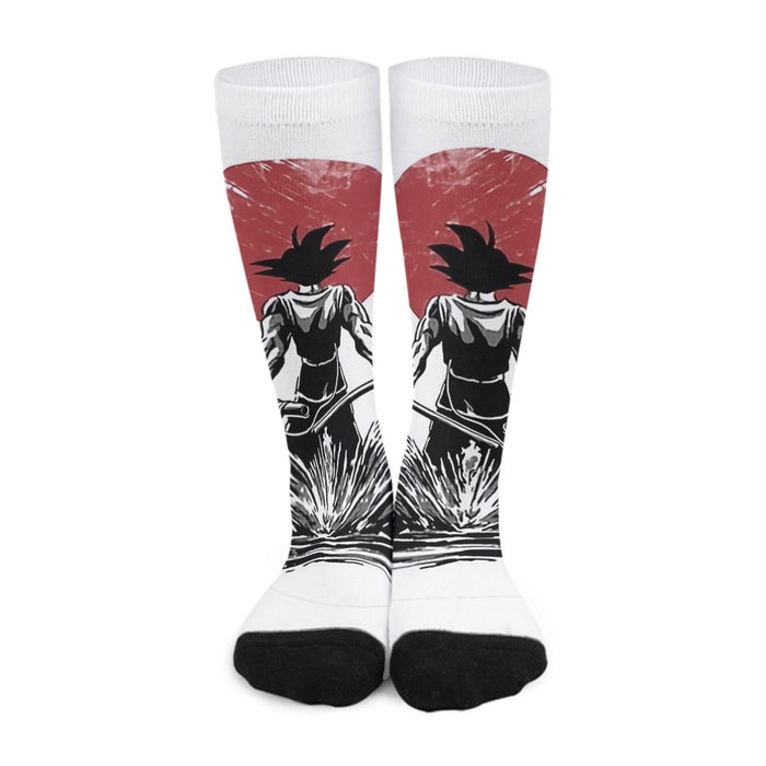 Goku With Red Moon Dragon Ball Socks