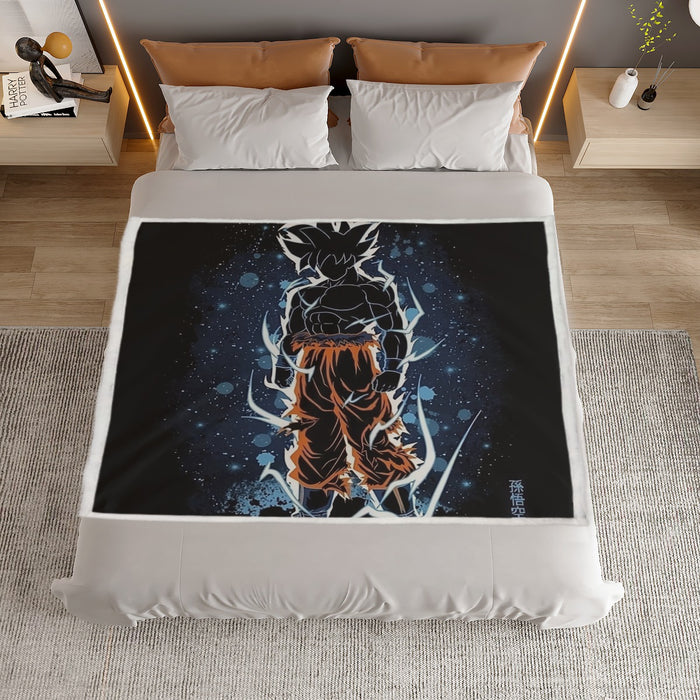 Dragon Ball Z Goku Ultra Instinct Shadow Household Warm Blanket