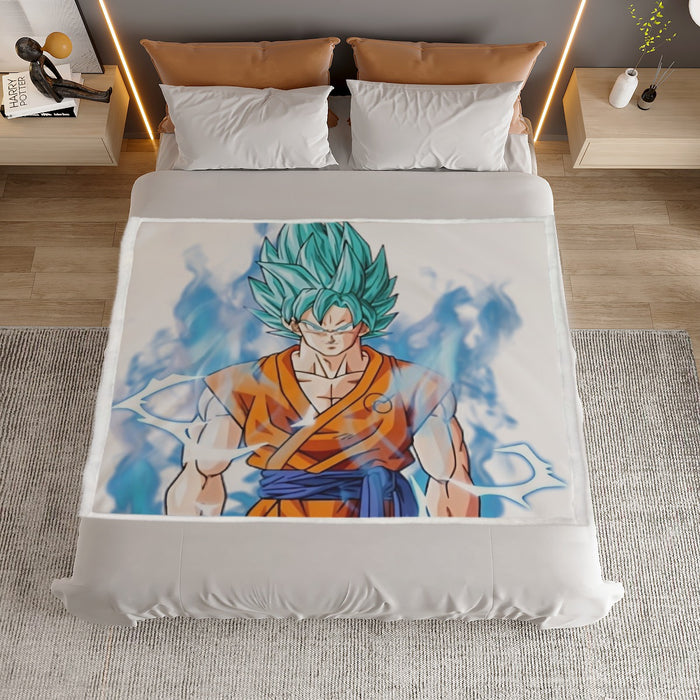 Dragon Ball Super SSGSS Goku Household Warm Blanket