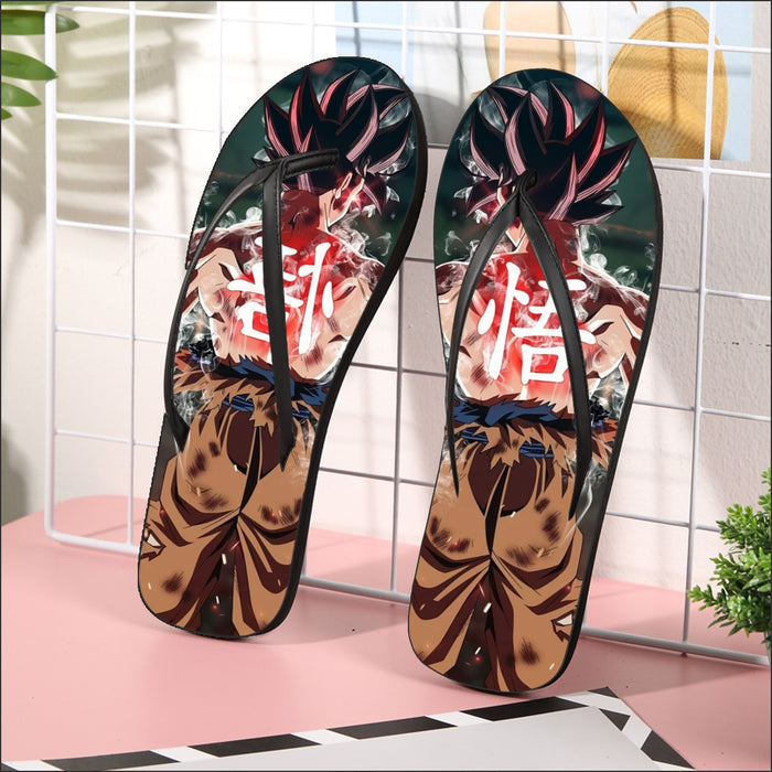 Dragon Ball Goku Ultra Instinct Epic Symbol Casual Flip Flops