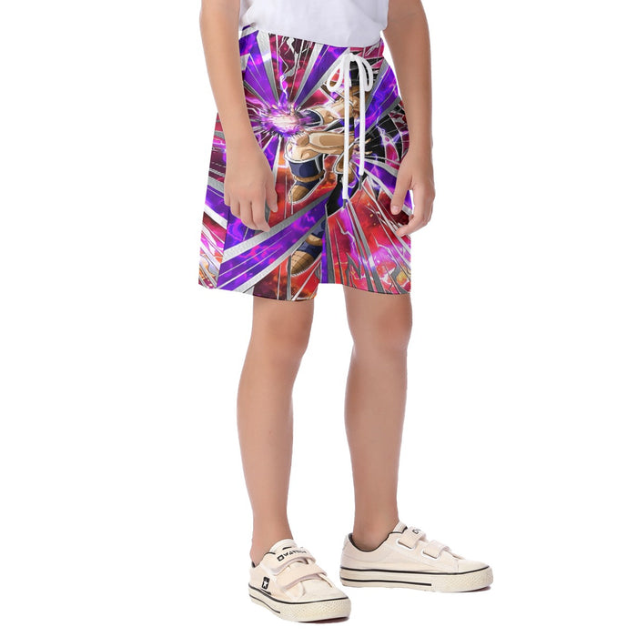 Dragon Ball Z Vibrant Saiyan Raditz Radiant Light Kid's Beach Shorts