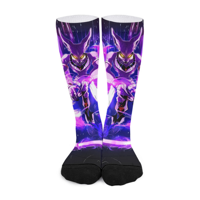 DBZ Mighty Destruction God Beerus Egyptian Cat Sport Design Socks