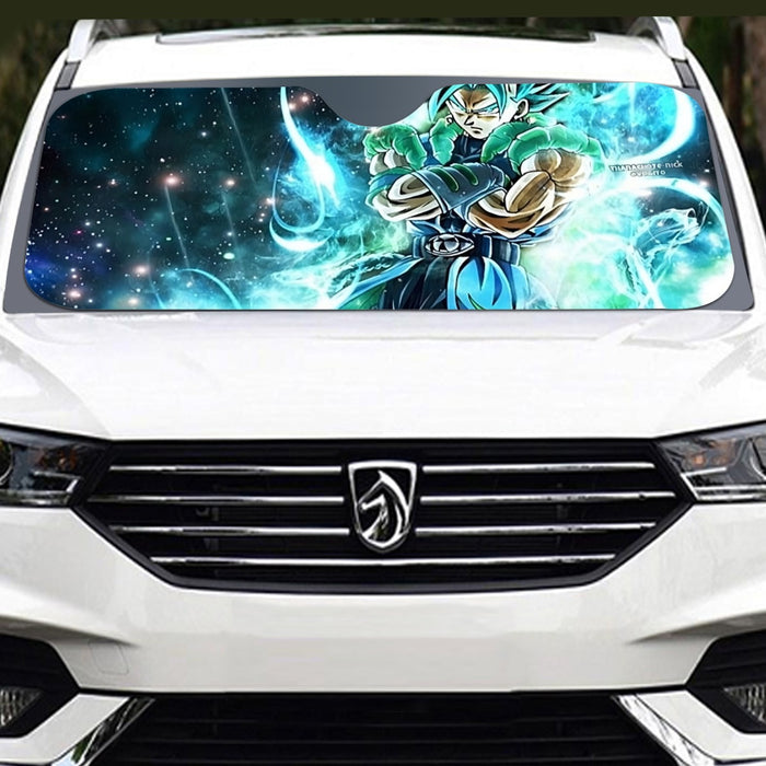 Dragon Ball Gogito 2 Blue Super Saiyan Kaioken Cool Windshield Sunshade