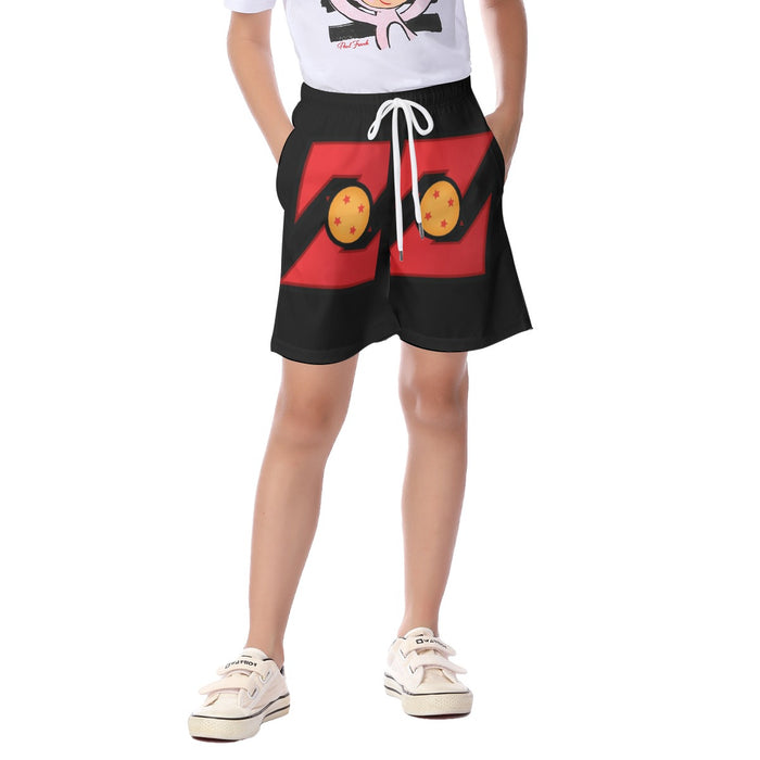 Dragon Ball Z Logo Four Star Dragon Ball Cool Design Kid's Beach Shorts