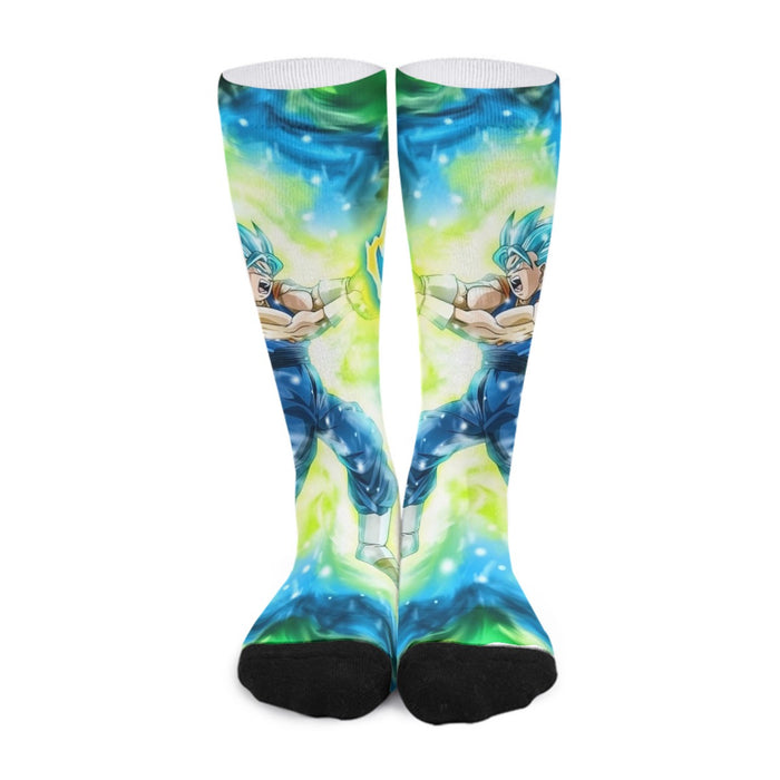 DBZ Goku Super Saiyan Blue SSGSS Kamehameha Power Attack Socks