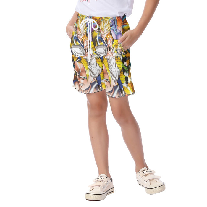 Dragon Ball Super Gogeta Super Saiyan Fusion Streetwear Design Kid's Beach Shorts