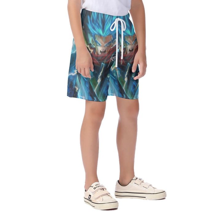 Dragon Ball Super Future Trunks Rage  Kid's Beach Shorts