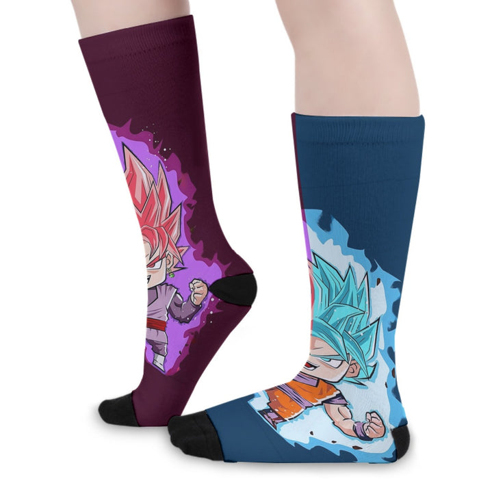 Dragon Ball Super Cute Chibi Blue Vegito Goku Rose Socks