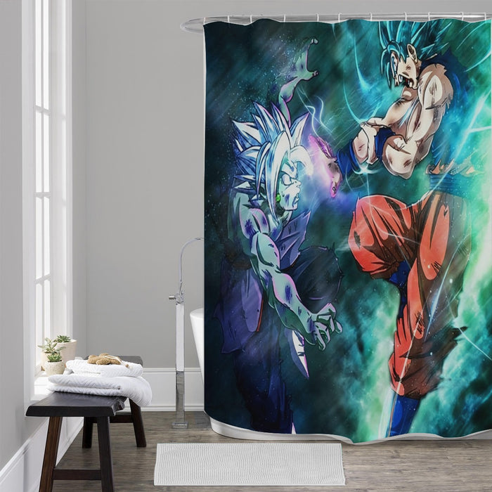 Dragon Ball Fused Zamasu Goku Blue Super Saiyan Epic Shower Curtains
