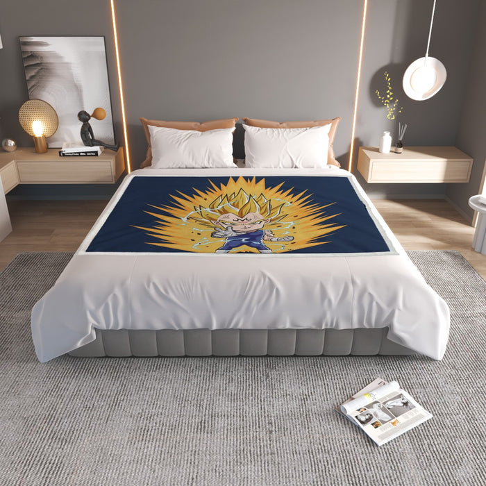 DBZ Majin Vegeta Super Saiyan Prince Power Aura Chibi Sketch Household Warm Blanket