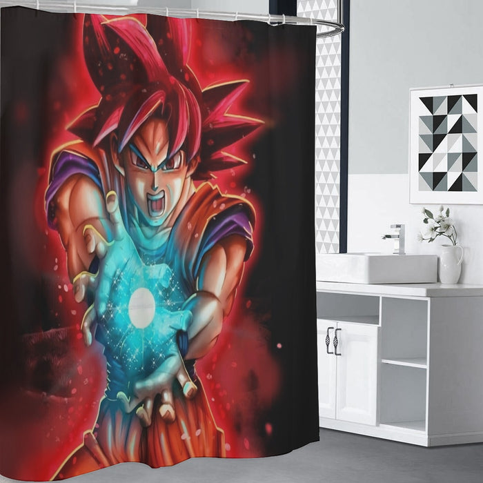 Awesome Red Hair Goku DBZ Shower Curtains