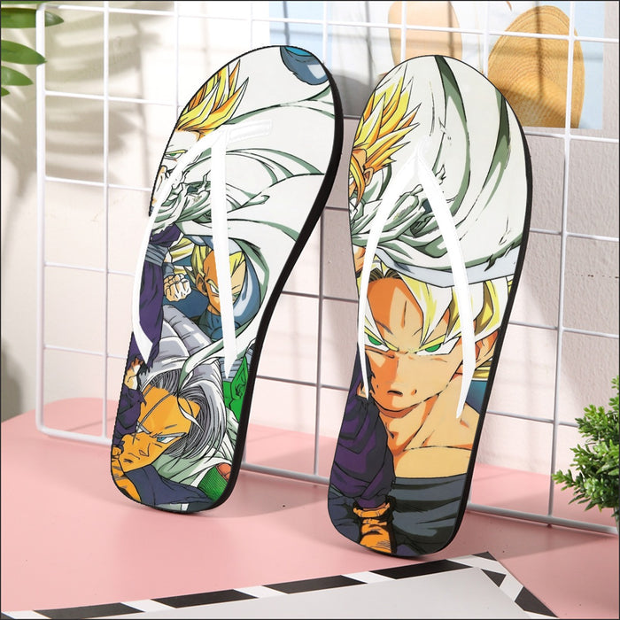 Dragon Ball Teen Gohan Super Saiyan Goku Vegeta Trunks Super Style Flip Flops