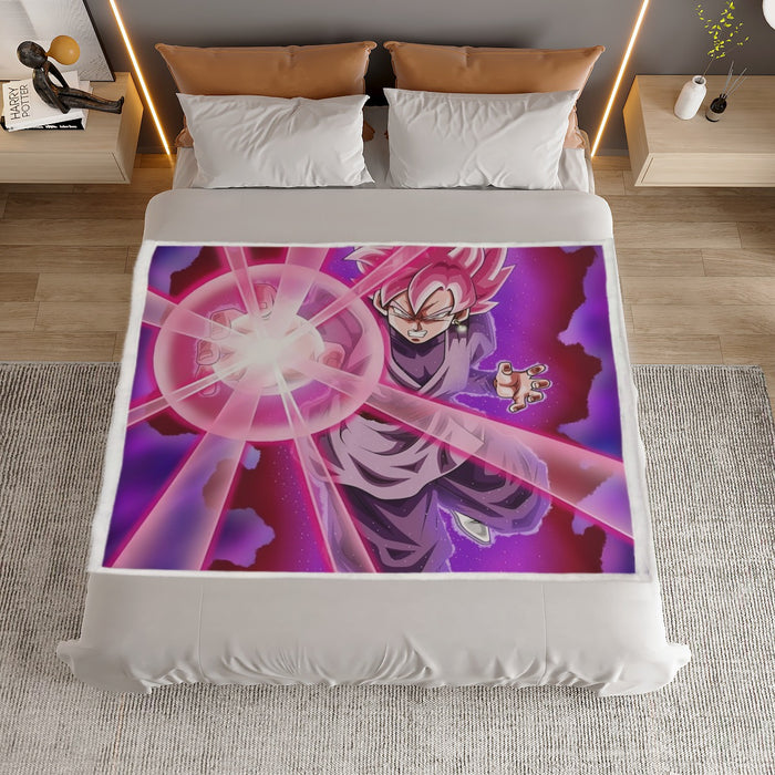 Goku Black Zamasu Super Saiyan Rose Powerful Aura Skills Dope Household Warm Blanket