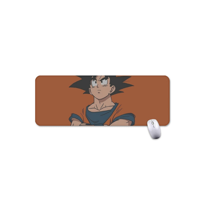 Goku Orange Minimalistic Background Mouse Pad