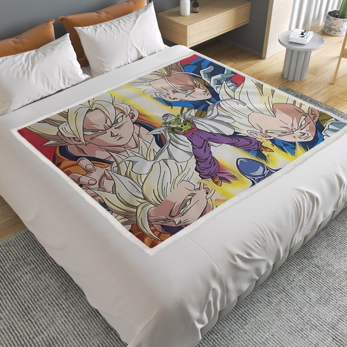 Dragon Ball Goku Vegeta Saiyan Piccolo Namekian Vibrant Design Household Warm Blanket