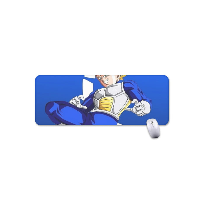 Vegeta With Background Word Dragon Ball Mouse Pad