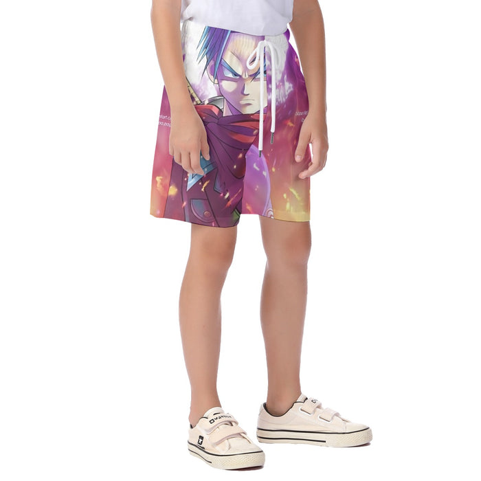 Future Trunks DBS Powerful Fighter Super Saiyan Cool Trendy Kid's Beach Shorts