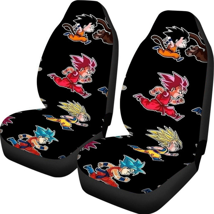 Dragon Ball Anime Son Goku All Form Transformation Car Seat Cover